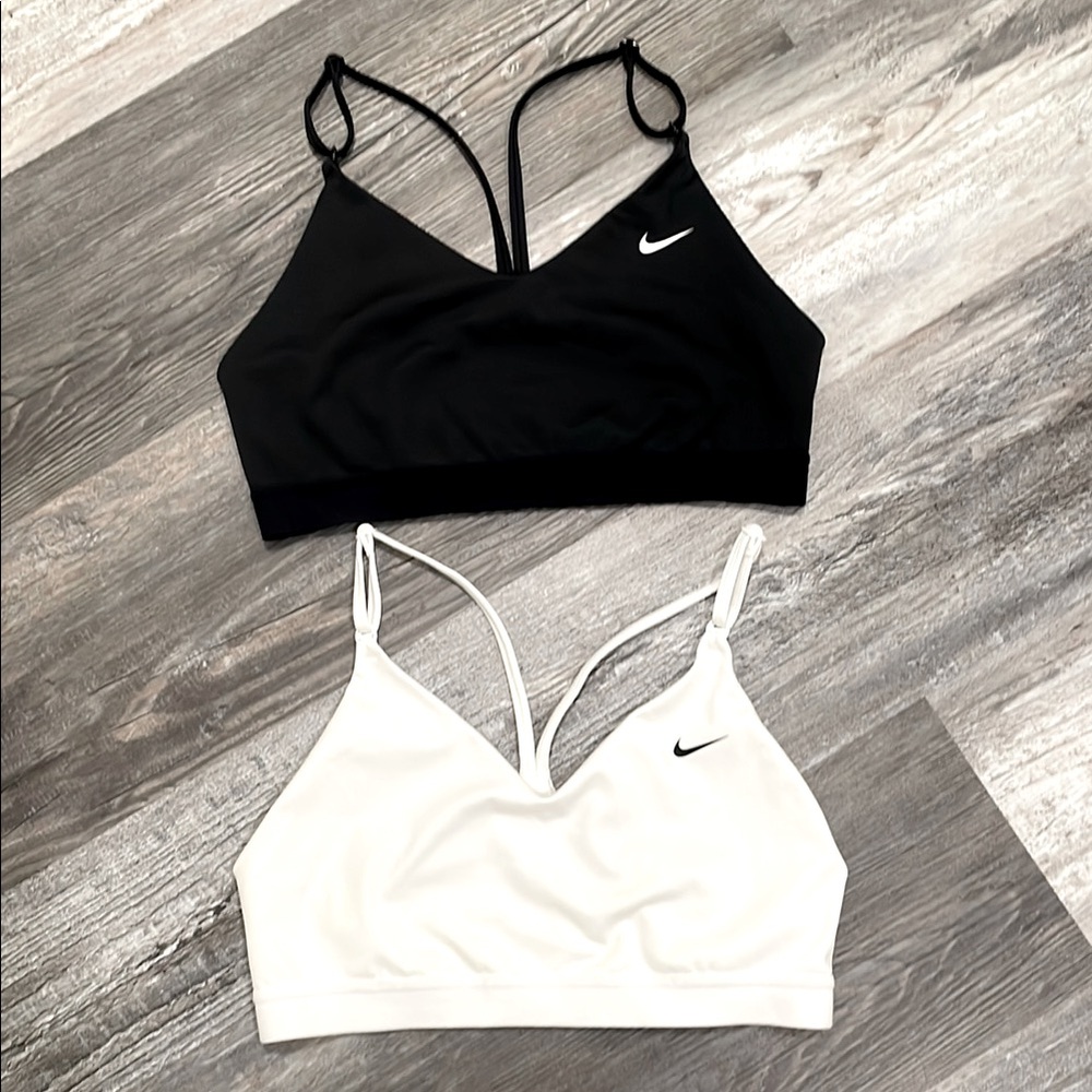 Nike Light Support Sports Bras Black & White